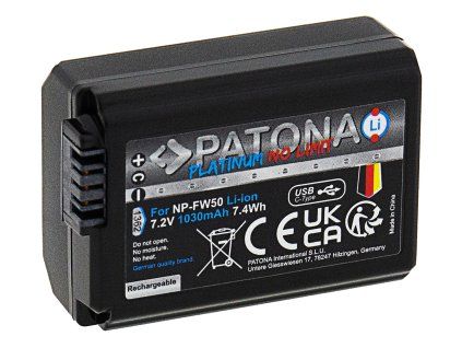 Aku Sony NP-FW50 1030mAh Li-Ion Platinum USB-C nabíjení