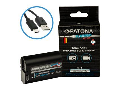 Aku Panasonic DMW-BLC12 1100mAh Li-Ion Platinum USB-C nabíjení