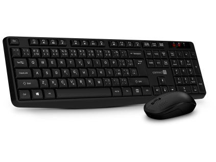 CONNECT IT OfficeBase Wireless Combo bezdrátová klávesnice + myš, černá  CKM-4500-CS