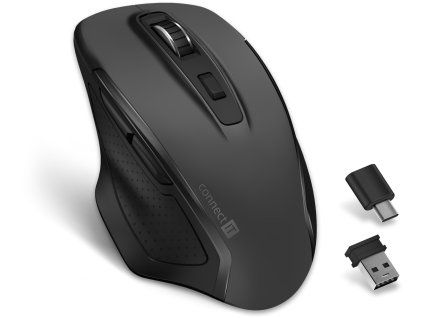 CONNECT IT Dual SmartSwitch bezdrátová optická myš, USB-A a USB-C - Šedá  CMO-3100-GY