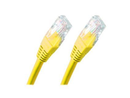 Síťový kabel, UTP - 0,25 m, žlutý