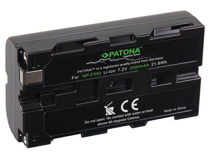 Aku Sony NP F550 3000mAh Li Ion 7,2V Premium 1